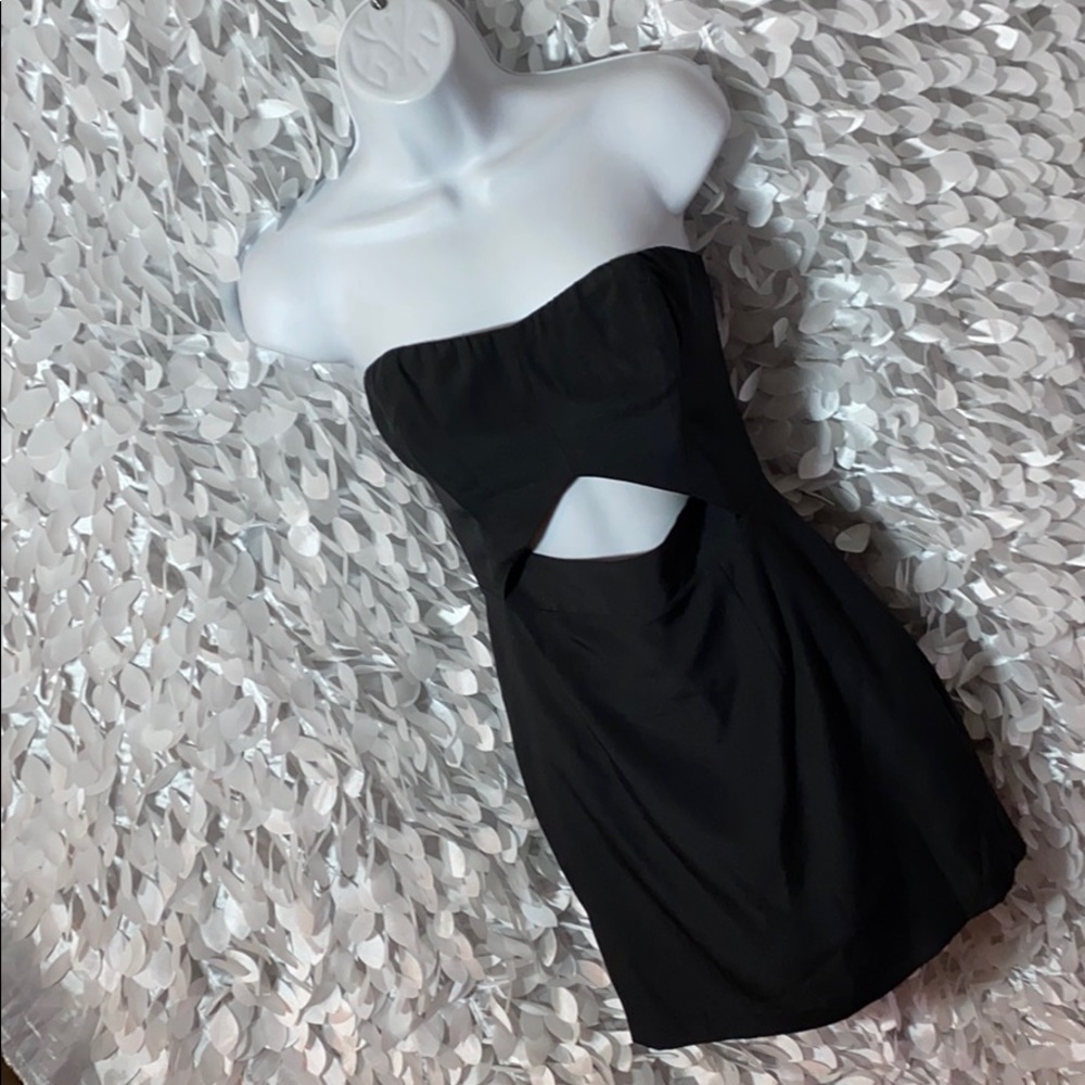 Marciano Black sleeveless dress gold zipper